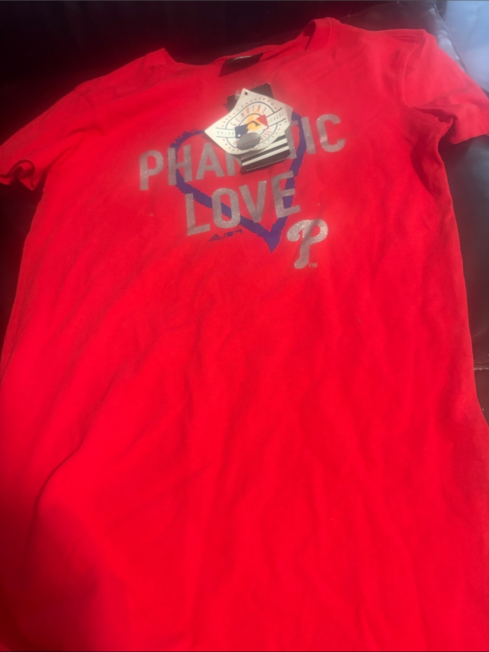 adidas Red Kids "Phanatic Love" Graphic Tee